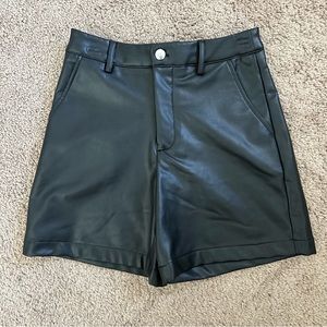 Faux Leather Shorts